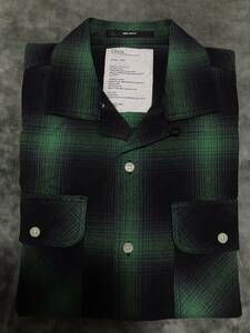 WTAPS VATOS L/Sオープンカラー ワークシャツ 緑 黒 M