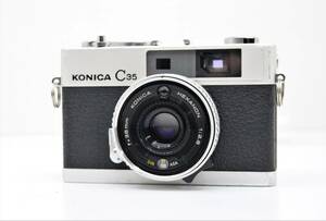 ★良品★KONICA コニカ C35 HEXANON 38mm F2.8 人気の単集点式搭載コンパクトフィルムカメラ！動作品！ OK1706