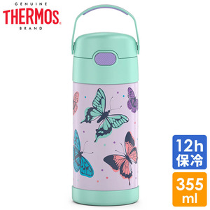 サーモス ステンレス ストロー 水筒 サーモス ステンレス水筒 バタフライ 蝶 ストロー 350ml THERMOS 子供 デザイン