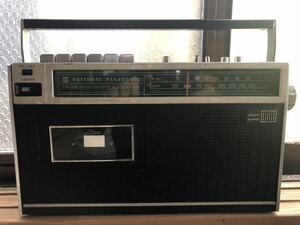 National Panasonic ラジオカセットレコーダー 昭和レトロAM FM 