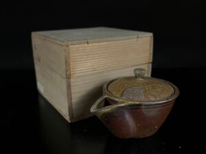 【寧】煎茶道具 備前焼 在銘 宝瓶 急須 箱付 時代品