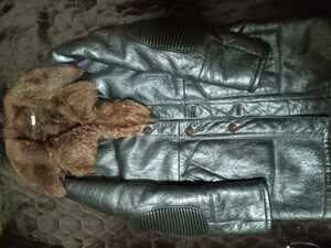 GIANNI VERSACE ヴェルサーチ メンズ レザーファーコート 毛皮 サイズ50 正規店入荷少 近年モデル 美品