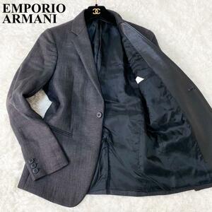 美品 レザー MATT LINE 希少デザイン ● EMPORIO ARMANI テーラードジャケット メンズ ● M相当 44 メンズ アルマーニ エンポリオ