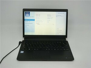 中古ノートパソコンノートPC　TOSHIBA　R63/F　Core i3　6006U 4GB　縦線あり ジャンク品　送料無料　
