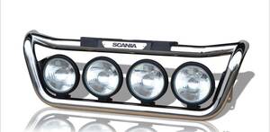 bragan 正規品 2009-2016 スカニア グリルライトバー 9インチ スポットライト4個LED 2個付き バンパーガード Aタイプ