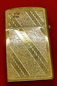 #6499【中古品】　BRADFORDPA　ZIPPO（オイルなし）メッキで色は金色です。