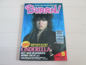 BURRN!　1987年8月号　表紙　Tom Keifer　ポスター　WHITESNAKE