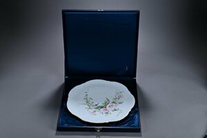 【華】某有名収集家買取品 時代物 西洋陶器 MEISSEN 花卉紋皿 共箱 骨董品 古美術YA230460-UQ