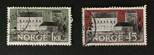 ノルウェーの切手 1961年Haakonshallen城　2種