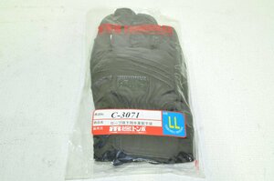 【未使用品】埼玉発 トンボ ロープ降下用牛革製手袋 C-3071BK LLサイズ JR MM