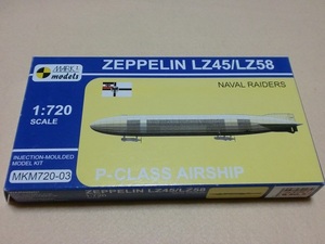 *3 マークワン モデル 1/720 軍用飛行船ツェッペリン P級 LZ45/LZ58 海上から侵入 ZEPPELIN P-CLASS AIRSHIP NAVAL RAIDERS MARK１ 72003