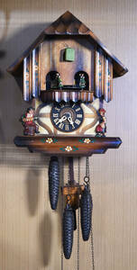 461 1990年以前 西ドイツ CUCKOO CLOCK ３本錘 美品 動作品