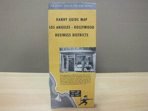 HANDY GUIDE MAP LOS ANGELES - HOLLYWOOD BUSINESS DISTRICTS