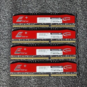 TEAMGROUP ELITE DDR3-1600MHz 32GB (8GB×4枚キット) TPRD38G1600HC11BK 動作確認済み デスクトップ用 PCメモリ 