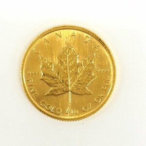 K24IG　カナダ　メイプルリーフ金貨　1/4oz　1987　総重量7.7g【CDAX6048】