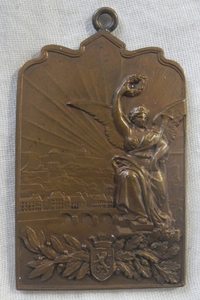 ベルギー アンティークブロンズメダル 1911年 国際園芸展覧会 Namur 古いです ヨーロッパ 超美品 銅メダル