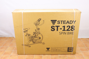 【未開封】STEADY SPIN BIKE ST-128 ステディ スピンバイク フィットネス 健康器具 家庭 ブラック 015JSZJH80