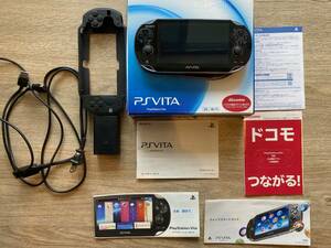 [中古品] SONY PlayStation Vita 3G/Wi‐Fiモデル クリスタル・ブラック PCH-1100 　16GB専用メモリーカード