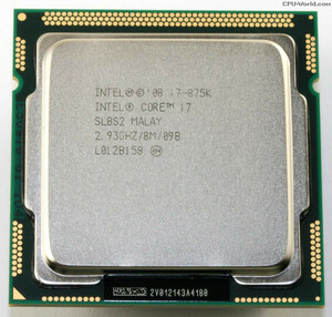 在庫処分セール★デスクトップPC用CPU Intel CPU Core i7-875K 2.93GHz インテル 増設CPU【送料無料】【美品】