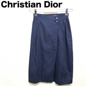 クリスチャン ディオール スカートM 紺ネイビー Dior　HNA2302-59-S6-M15