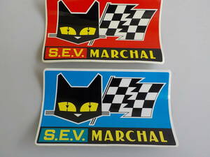 旧車 S.E.V MARCHAL マーシャル ステッカー ２枚 昭和 レトロ オートアクセサリー