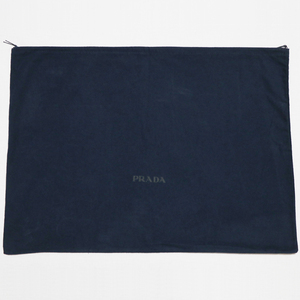 USED品 PRADA バックサック 布袋 ラージサイズ 濃紺