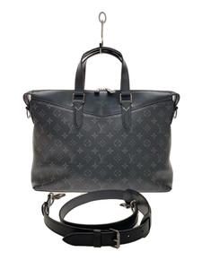 LOUIS VUITTON◆ブリーフケース・エクスプローラー_モノグラム・エクリプス_BRW/PVC/BLK/総柄//