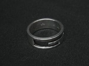 1円 ■極美品■ GUCCI グッチ ブランデッドG SV925 リング 指輪 アクセサリー 表記サイズ 19 (約18号) シルバー系 FA5708