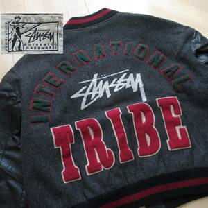 ★送込★L IST スタジャン USA製 international STUSSY tribe Varsity Jacket old oldstussy オールド ステューシー vintage rea xl