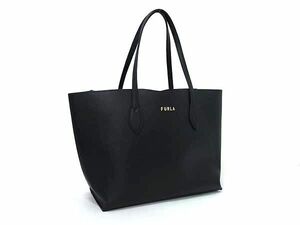 1円 ■新品■未使用■ FURLA フルラ エラ レザー ハンドバッグ トートバッグ ショルダー レディース ブラック系 FA6292