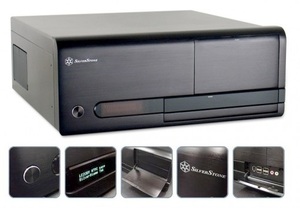 SILVERSTONE SST-LC20B-M VFD表示 横置きPCケース HTPCケース ATX/Micro ATX　おまけ多数　ホームシアターコンピューターケース