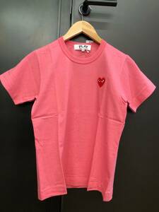 COMME des GARCONS PLAY Tシャツ　ピンク×赤ハート　Mサイズ