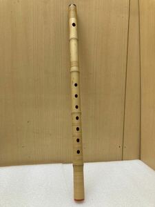 HY0539 笛 竹笛 楽器 和楽器 木管楽器 全長 約62cm 現状品　0323