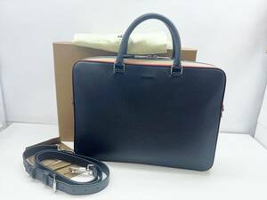 美品　BURBERRY　バーバリー　エインズワース　アイコンストライプ　アーカイブベージュ　ビジネスバッグ　2WAY　定価￥253,000　8036538