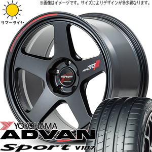 クラウン CX-3 225/45R18 ヨコハマタイヤ アドバン V107 MID RMP TR50 18インチ 8.0J +45 5H114.3P サマータイヤ ホイール 4本SET