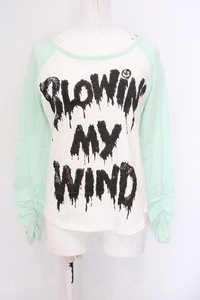 WORLD WIDE LOVE！(Rydia) /OWIN MY WIND ラグランカットソー 1 ホワイトｘミント O-24-03-11-041-PU-TS-YM-OS