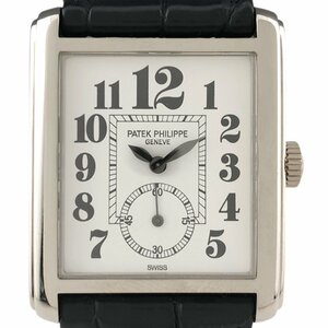 パテックフィリップ PATEK PHILIPPE ゴンドーロ 5014G 腕時計 WG レザー 手巻き ホワイト レディース 【中古】