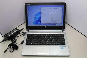 中古動作品 HP Probook 430 G3 i3-6100U 2.3GHz RAM4GB SSD128GB Windows11pro