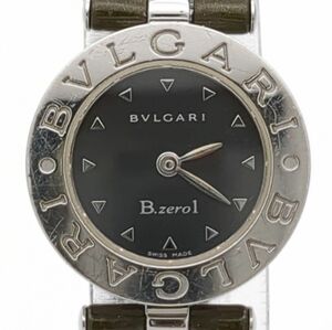 ブルガリ　B.zero1　BZ22S　クォーツ　エナメル　革　黒文字盤　箱付　レディース　ベルト劣化　腕時計　BVLGARI　◆3111/藤枝インター店