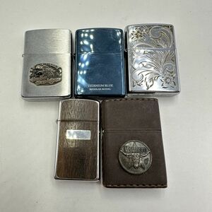 F116 まとめ ◎ Zippo ジッポー 5点まとめセット オイルライター 鳥 木目 マルボロ スリム 他 喫煙具 喫煙グッズ 4点火花あり ①