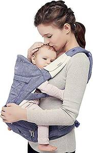 パープル 【ベビーアムール】Bebamour 抱っこ紐人気 ベビーキャりア新生児 6way たためるヒップシート 安定性 使いやす