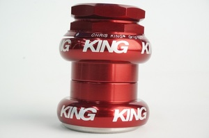 CHRIS KING GRIPNUT クリスキング グリップナット 1-1/8インチ オーバーサイズ スレッド ネジ切 レッド 赤 スペーサー不可 新品 BFR1 0321