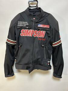 格安　SIPSON　RACE PRODUCTS　シンプソン ライダーズ　メッシュジャケット LL　美品　購入　2003年　２回着用　インナー着脱式　星条旗