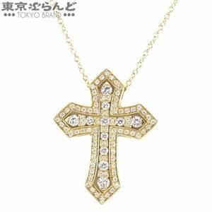 101711238 ダミアーニ ベルエポック クラウン L ペンダント 20089533 K18YG ダイヤモンド クロス 総1.38ct ネックレス レディース 仕上済