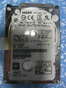 【中古】 HGST HTS545025A7E380 250GB/8MB 8668時間使用 管理番号:C208