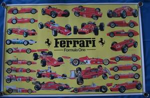 当時物　Ferrari Formula One / フェラーリ　フォーミュラー１　ポスター　未使用品