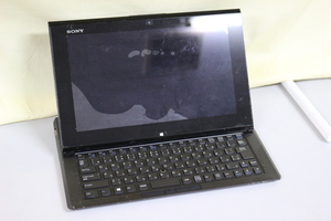 ジャンク品ノートパソコン SONY VAIO Duo 11 SVD112A1WN CPU不明 メモリ不明 HDD不明 11.6inch カメラ内蔵 通電確認済 OS無 代引き可