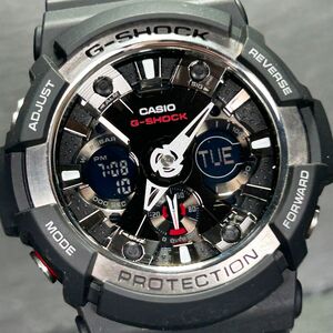 美品 CASIO カシオ G-SHOCK ジーショック GA-200-1A 腕時計 クオーツ アナデジ カレンダー 多機能 ステンレススチール メンズ 動作確認済み