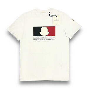 新品 XLサイズ MONCLER トリコ ロゴ プリント Tシャツ ホワイト モンクレール