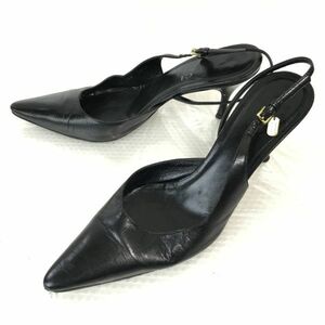 イタリア製★グッチ/GUCCI★バックストラップパンプス【35.5C/22.0/黒/BLACK】Shoes/pumps◆pQ-382